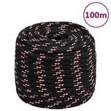 Vidaxl Boat Rope 16 mm 100 m polypropylen sort