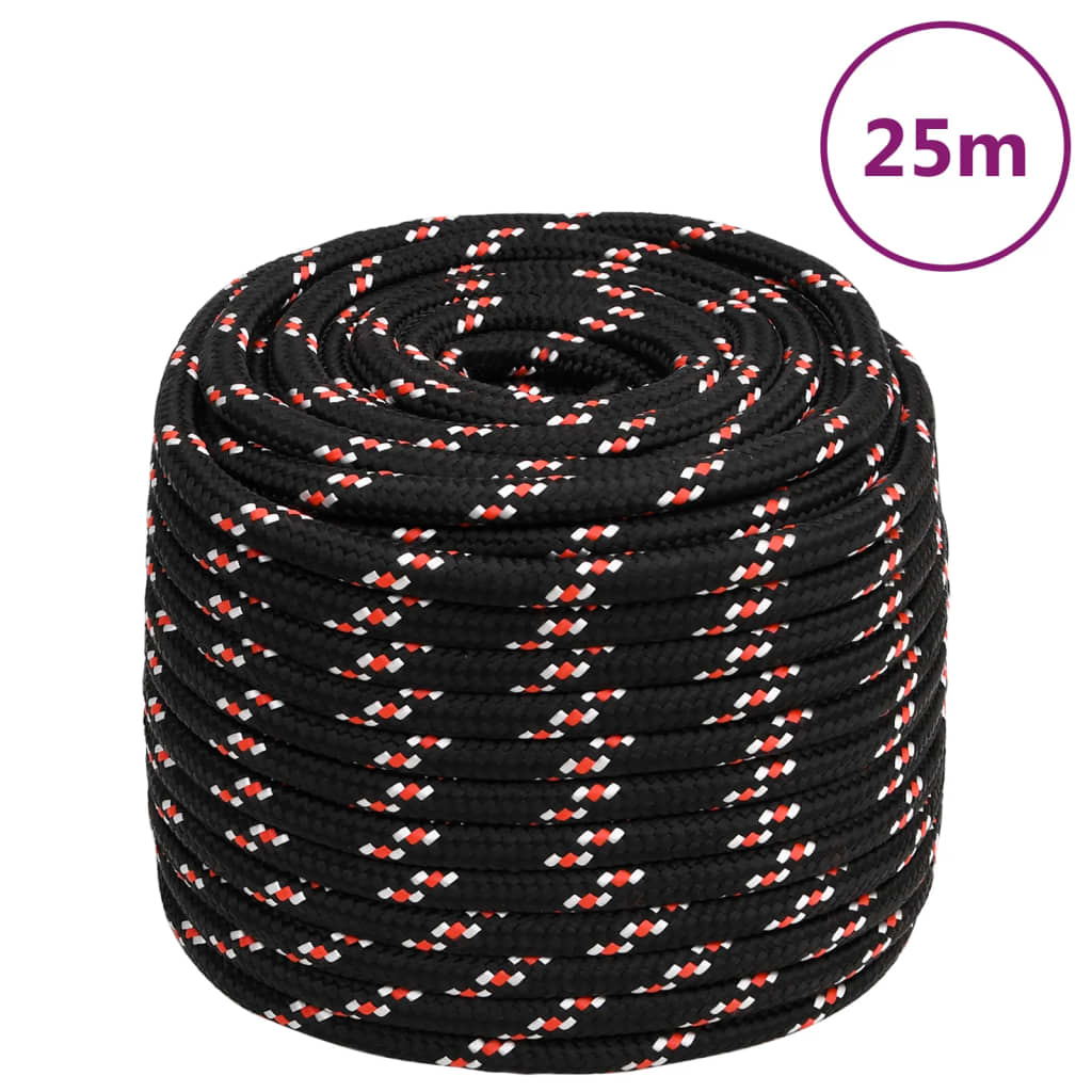 Vidaxl Boat Rope 18 mm 25 m polypropylen sort