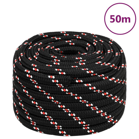 Vidaxxl Boat Rope 20 mm 50 m polypropylen sort