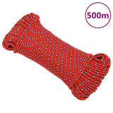Vidaxl Boat Rope 4 mm 500 m polypropylenrød