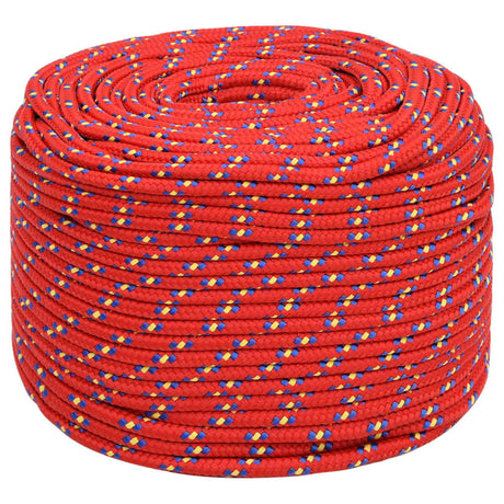 Vidaxl bådreb 8 mm 50 m polypropylen rød