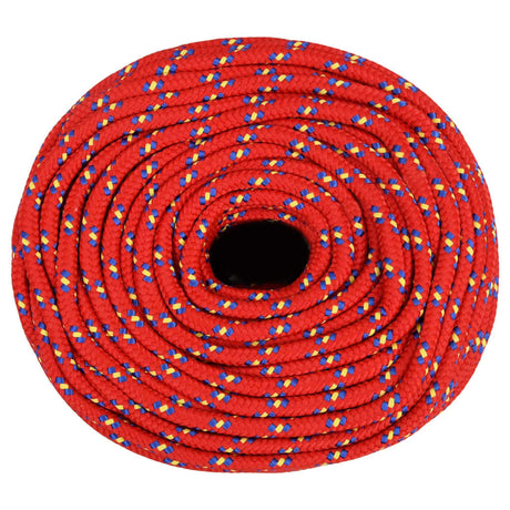 Vidaxl bådreb 8 mm 50 m polypropylen rød