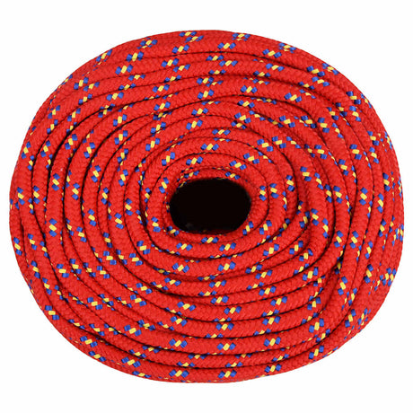 Vidaxxl bådreb 8 mm 250 m polypropylen rød