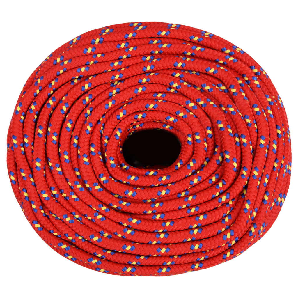 Vidaxxl bådreb 8 mm 250 m polypropylen rød