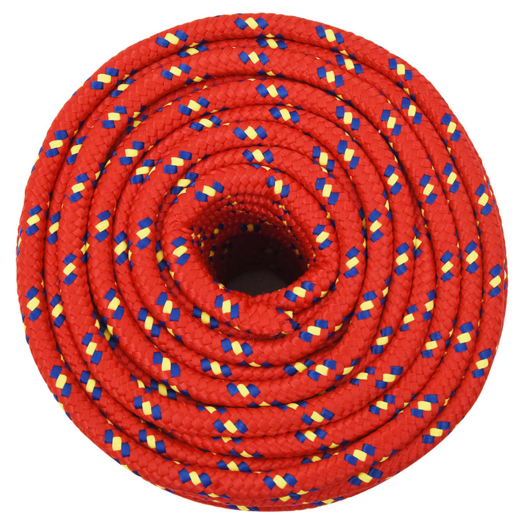 Vidaxxl Boat Rope 12 mm 25 m polypropylenrød