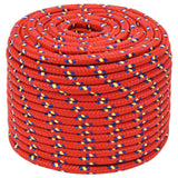 Vidaxl Boat Rope 12 mm 100 m polypropylenrød