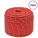 Vidaxxl bådreb 14 mm 25 m polypropylen rød