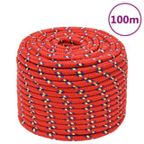 Vidaxl Boat Rope 14 mm 100 m polypropylenrød