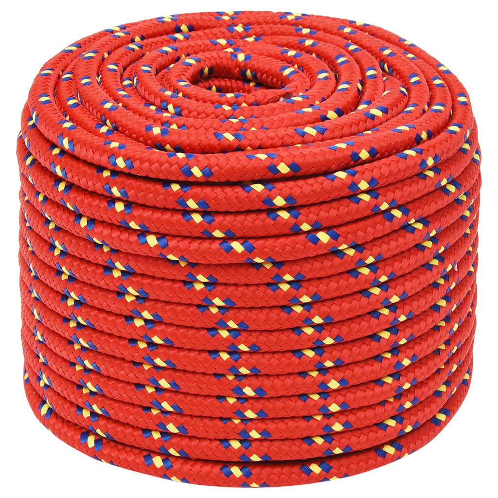 Vidaxl Boat Rope 14 mm 100 m polypropylenrød