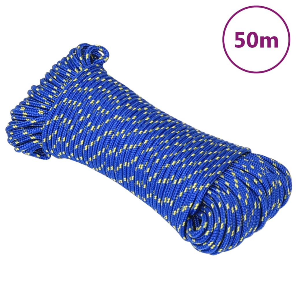 Vidaxl Boat Rope 3 mm 50 m polypropylenblå