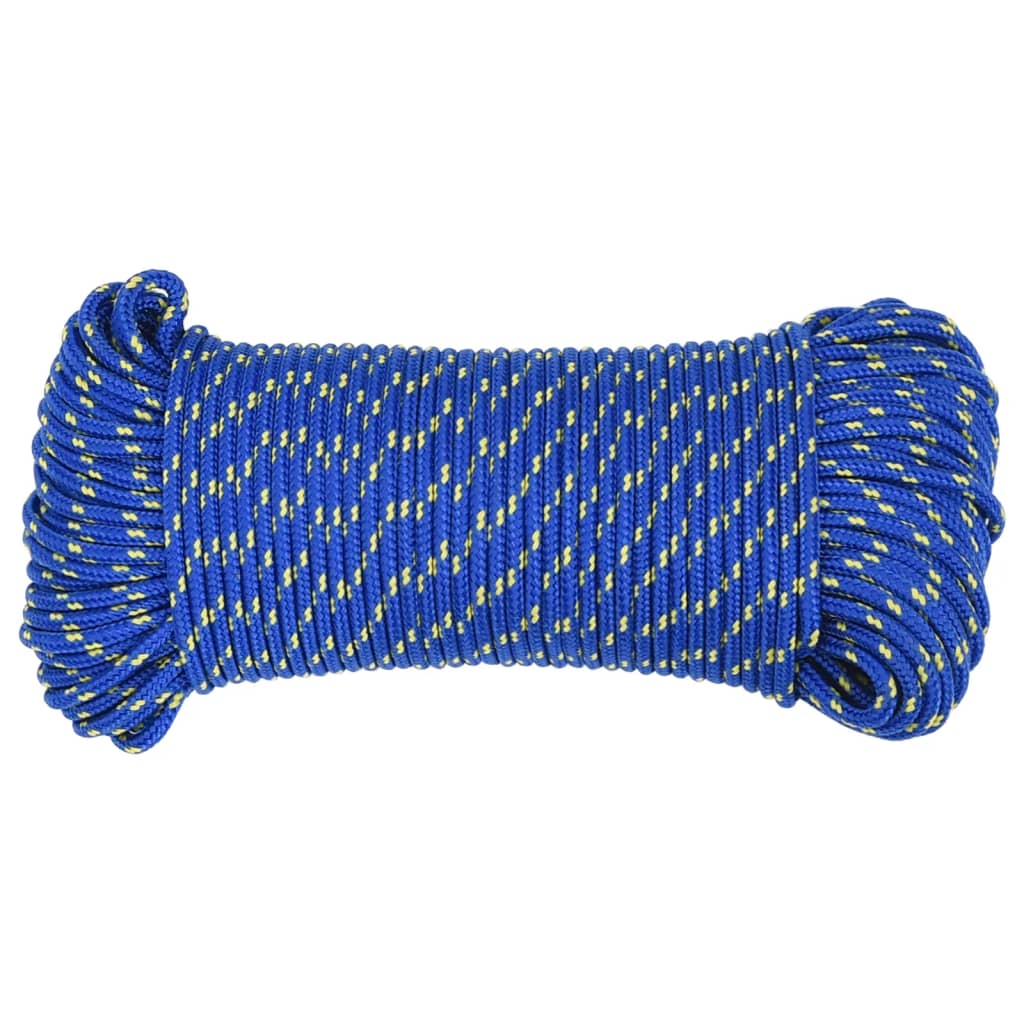 Vidaxl bådreb 4 mm 50 m polypropylen blå