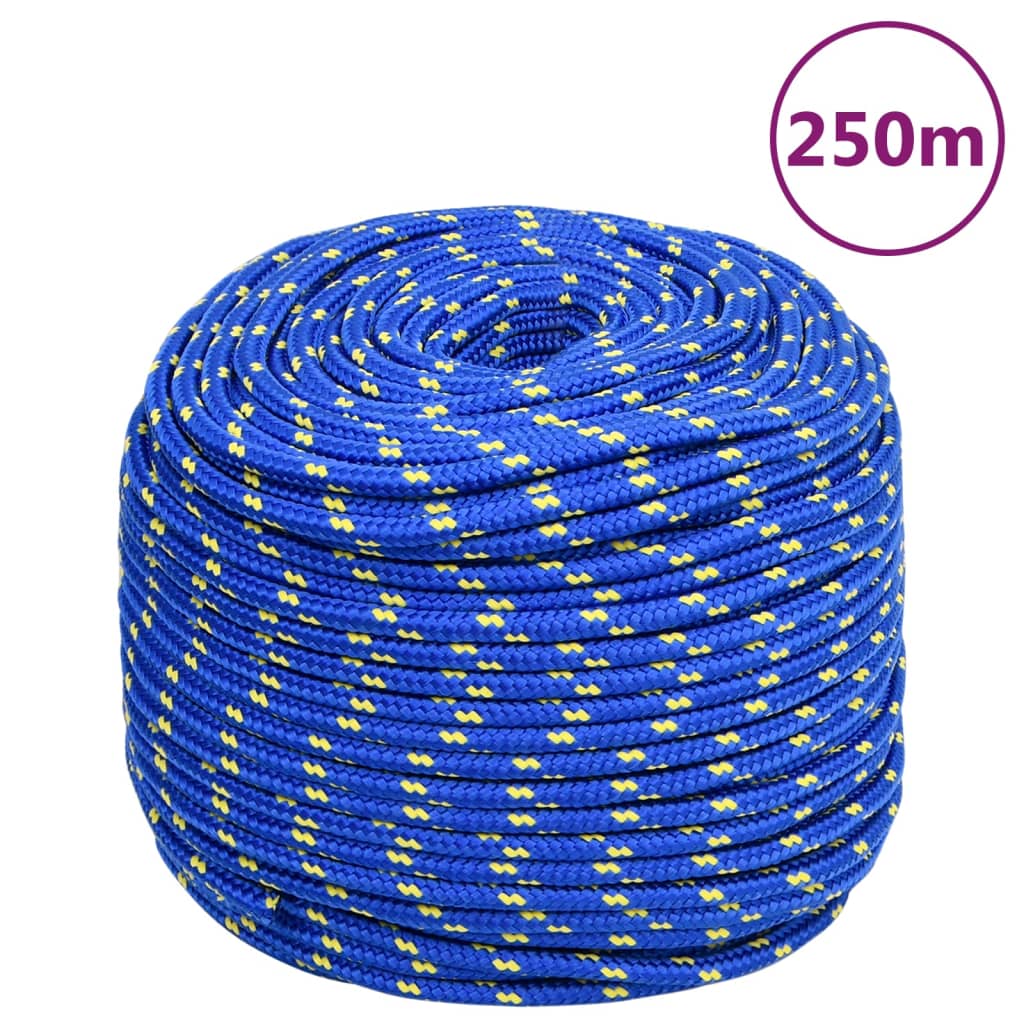 Vidaxl bådreb 8 mm 250 m polypropylen blå