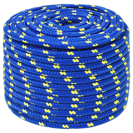 Vidaxl bådreb 12 mm 25 m polypropylen blå