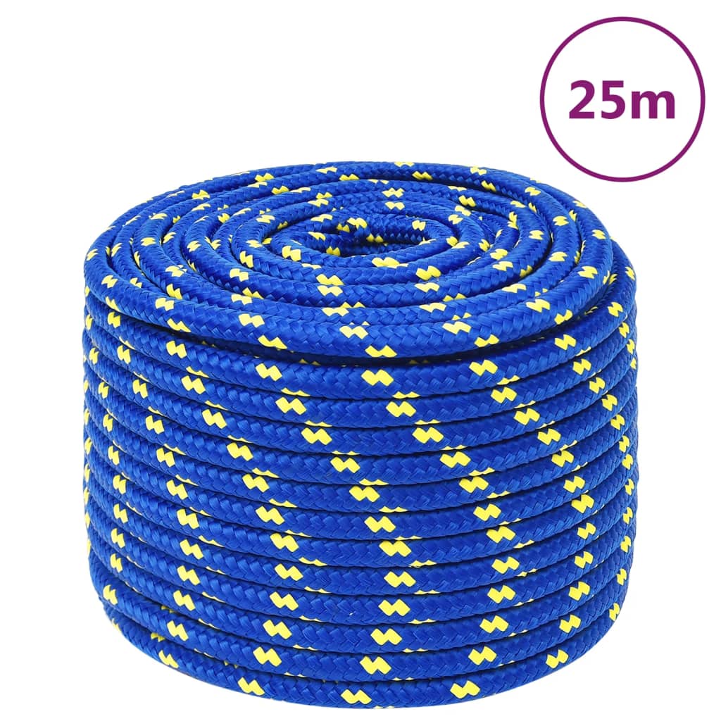 Vidaxl bådreb 14 mm 25 m polypropylen blå