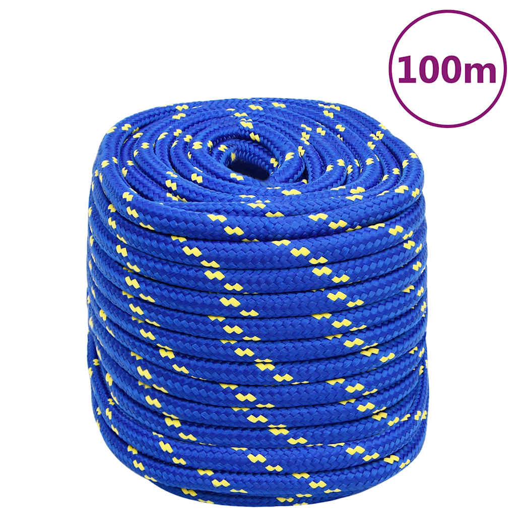 Vidaxl bådreb 16 mm 100 m polypropylen blå