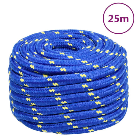 Vidaxl bådreb 20 mm 25 m polypropylen blå