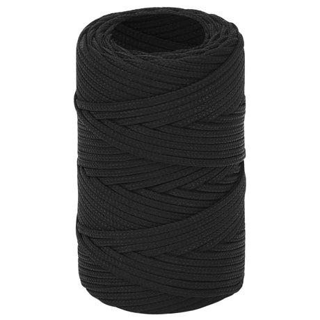 Vidaxl bådreb 2 mm 50 m polypropylen sort