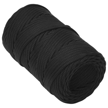 Vidaxl bådreb 2 mm 50 m polypropylen sort