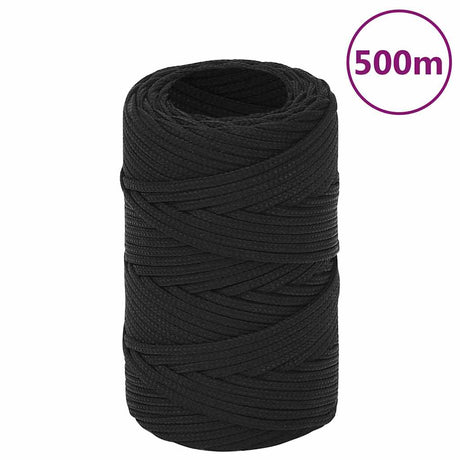 Vidaxl bådreb 2 mm 500 m polypropylen sort