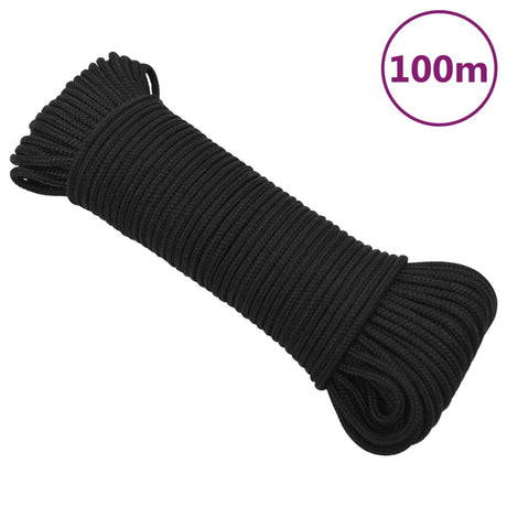 Vidaxl Boat Rope 4 mm 100 m polypropylen sort