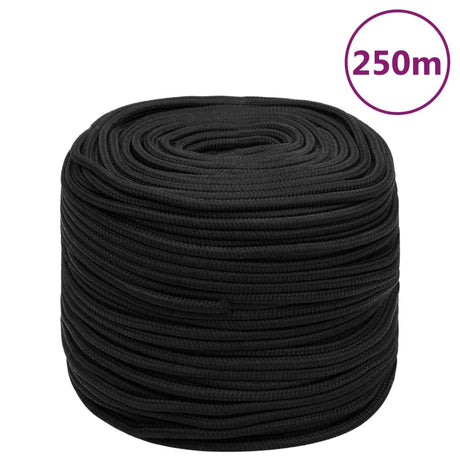Vidaxl bådreb 10 mm 250 m polypropylen sort