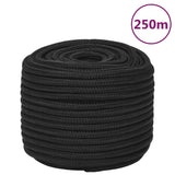 Vidaxl Boat Rope 12 mm 250 m polypropylen sort