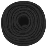 Vidaxl bådtov 14 mm 100 m polypropylen sort