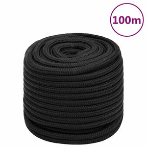 Vidaxl bådreb 16 mm 100 m polypropylen sort