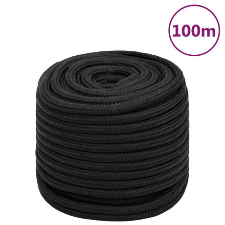 Vidaxl bådreb 16 mm 100 m polypropylen sort
