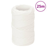 Vidaxl Boat Rope 2 mm 25 m polypropylen fuld hvid