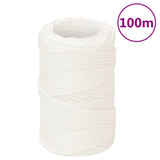 Vidaxl bådreb 2 mm 100 m polypropylen massiv hvid