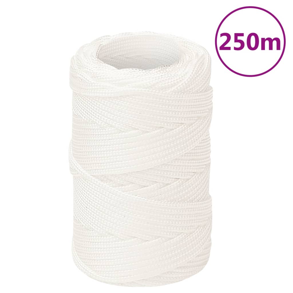 Vidaxl Boat Rope 2 mm 250 m polypropylen fuld hvid
