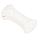 Vidaxl Boat Rope 3 mm 25 m polypropylen fuld hvid