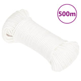 Vidaxl bådreb 4 mm 500 m polypropylen massiv hvid