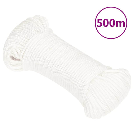 Vidaxl bådreb 4 mm 500 m polypropylen massiv hvid