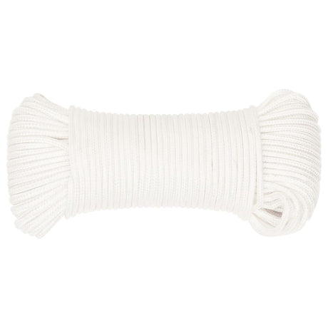 Vidaxl Boat Rope 5 mm 50 m Polypropylen Fast hvid
