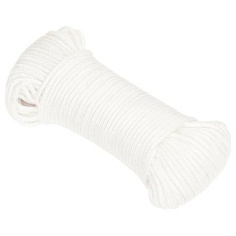 Vidaxl bådreb 5 mm 100 m polypropylen massiv hvid