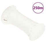 Vidaxl bådreb 5 mm 250 m polypropylen massiv hvid