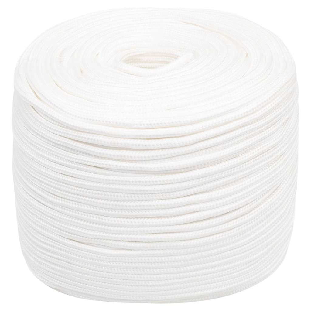 Vidaxl bådreb 6 mm 100 m polypropylen massiv hvid