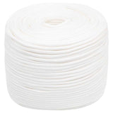 Vidaxl bådreb 6 mm 100 m polypropylen massiv hvid