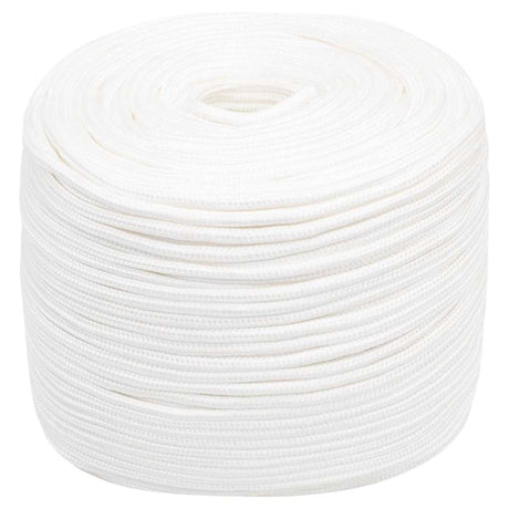 Vidaxl bådreb 6 mm 100 m polypropylen massiv hvid