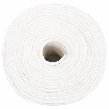 Vidaxl bådreb 6 mm 100 m polypropylen massiv hvid