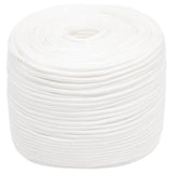 Vidaxl bådreb 8 mm 250 m polypropylen massiv hvid