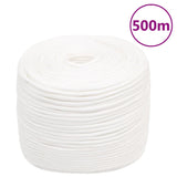 Vidaxl bådreb 8 mm 500 m polypropylen massiv hvid