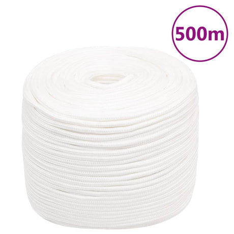 Vidaxl bådreb 8 mm 500 m polypropylen massiv hvid