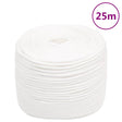 Vidaxl bådreb 10 mm 25 m polypropylen massiv hvid