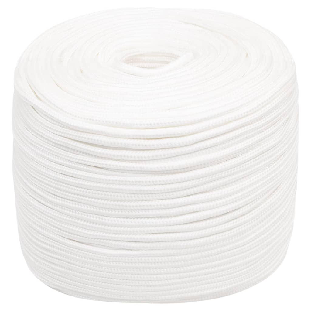 Vidaxl Boat Rope 10 mm 50 m polypropylen Fast hvid