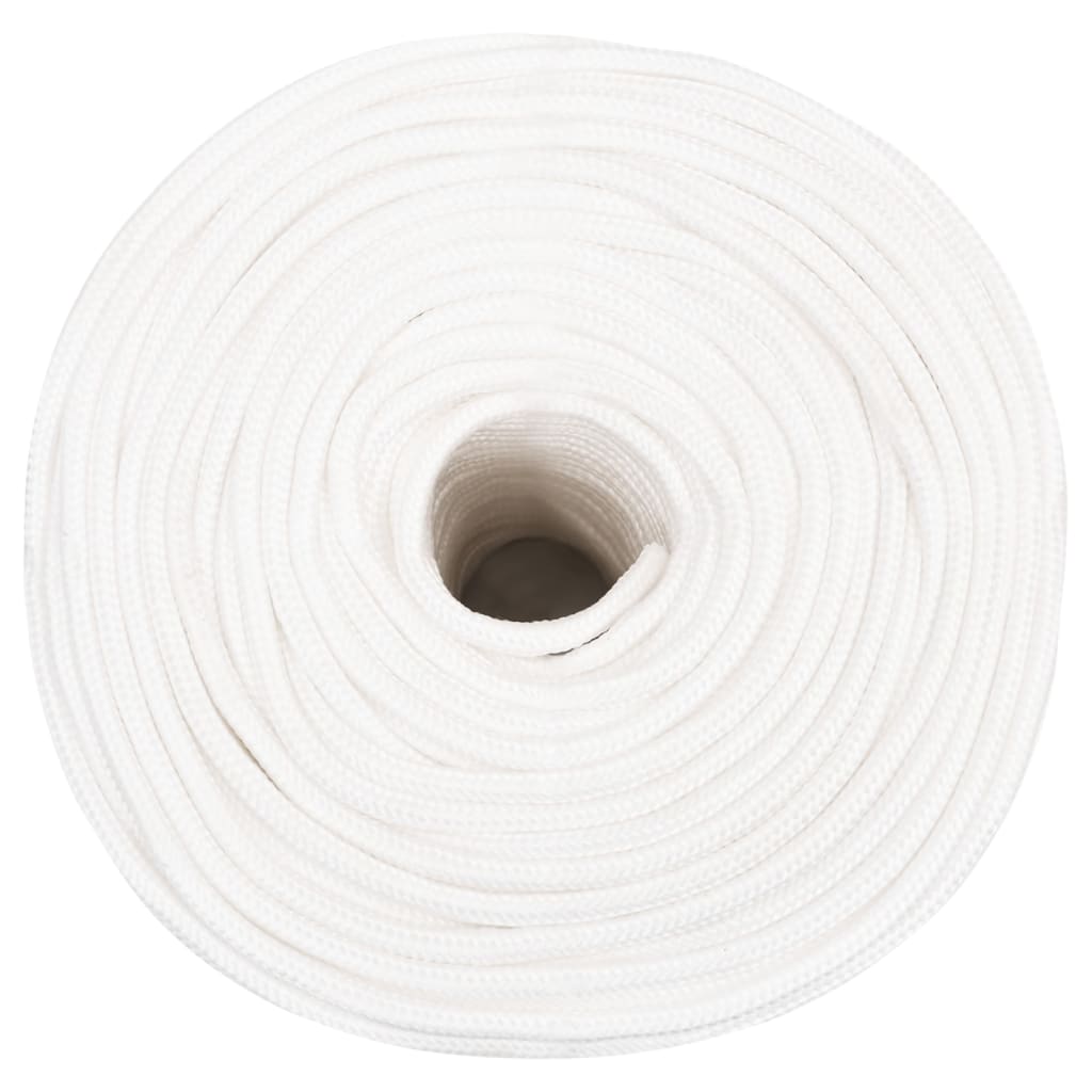 Vidaxl Boat Rope 10 mm 50 m polypropylen Fast hvid
