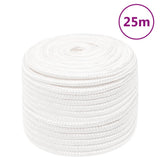 Vidaxl Boat Rope 12 mm 25 m Polypropylen Fast hvid