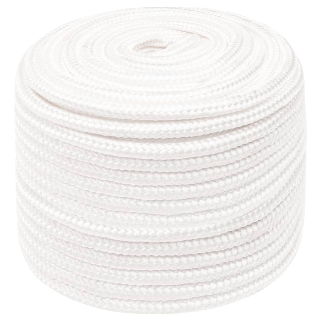 Vidaxl Boat Rope 12 mm 50 m Polypropylen Fast hvid